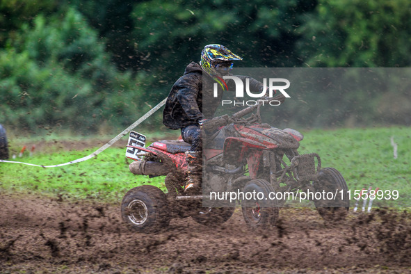 Ethan Williams (57) competes in the Quad Class during the ACU British Upright Championships in Woodhouse Lance, Gawsworth, Cheshire, on Sept...