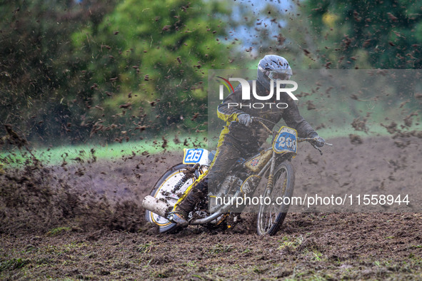 Alan Brook (209) competes in the 350cc Upright Class during the ACU British Upright Championships in Gawsworth, Cheshire, on September 8, 20...