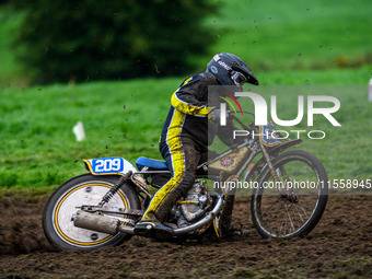 Alan Brook (209) competes in the 350cc Upright Class during the ACU British Upright Championships in Gawsworth, Cheshire, on September 8, 20...