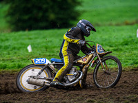 Alan Brook (209) competes in the 350cc Upright Class during the ACU British Upright Championships in Gawsworth, Cheshire, on September 8, 20...