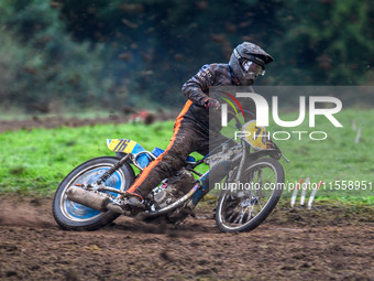 Jack Roberts (76) competes in the 500cc Upright Class during the ACU British Upright Championships in Gawsworth, Cheshire, on September 8, 2...