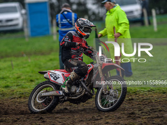 Jonathan Dowd (28) competes in the Adult Motocross Support Class during the ACU British Upright Championships in Gawsworth, Cheshire, on Sep...