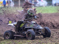 Richard Badham (16) competes in the Quad Class during the ACU British Upright Championships in Woodhouse Lance, Gawsworth, Cheshire, on Sept...