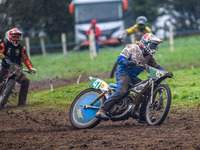 Simon Hammersley (47) leads in the 250cc Upright Class during the ACU British Upright Championships in Gawsworth, Cheshire, on September 8,...