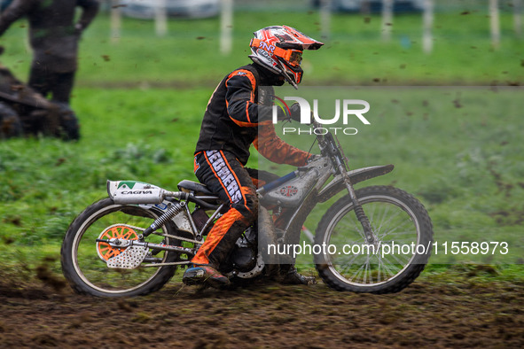 Karl Bedingfield (73) competes in the 250cc Upright Class during the ACU British Upright Championships in Woodhouse Lance, Gawsworth, Cheshi...