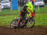 Jack Roberts (76) competes in the 500cc Upright Class during the ACU British Upright Championships in Woodhouse Lance, Gawsworth, Cheshire,...