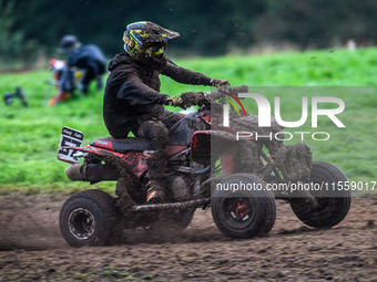 Ethan Williams (57) competes in the Quad Class during the ACU British Upright Championships in Woodhouse Lance, Gawsworth, Cheshire, on Sept...