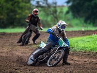 Simon Hammersley (47) leads the 250cc Upright Final during the ACU British Upright Championships in Gawsworth, Cheshire, on September 8, 202...