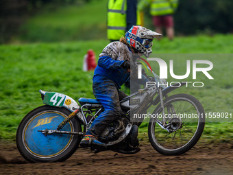 Simon Hammersley (47) wins the Upright 250 British Championship during the ACU British Upright Championships in Gawsworth, Cheshire, on Sept...