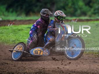 Richard Fred Jenner and Scott Gutteridge (87) are in action during the ACU British Upright Championships at Woodhouse Lance in Gawsworth, Ch...