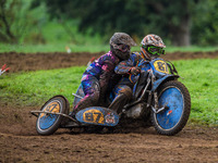 Richard Fred Jenner and Scott Gutteridge (87) are in action during the ACU British Upright Championships at Woodhouse Lance in Gawsworth, Ch...