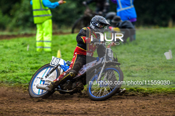 Paul Smith (80) competes in the GT140 Support Class during the ACU British Upright Championships in Gawsworth, Cheshire, on September 8, 202...