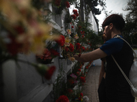 Pilgrims commemorate the victims of the Civilian-Military Dictatorship led by Augusto Pinochet at the General Cemetery in Santiago, Chile, o...