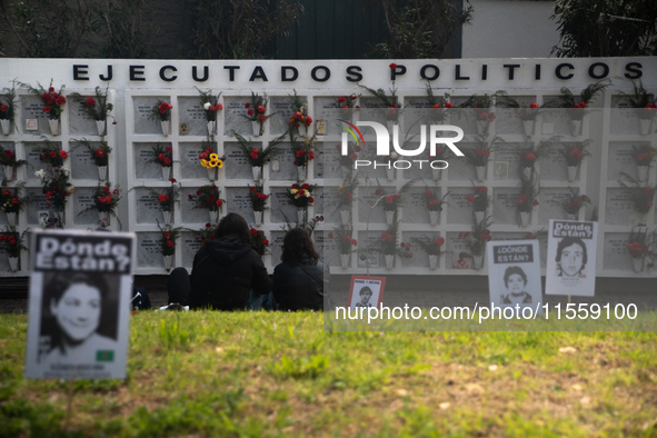 Pilgrims commemorate the victims of the Civilian-Military Dictatorship led by Augusto Pinochet at the General Cemetery in Santiago, Chile, o...