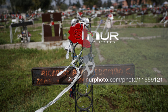 A tomb in yard 29 of the General Cemetery. Hundreds of people executed by the military dictatorship are clandestinely buried in this place i...