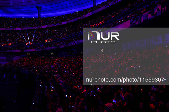 A general view inside the Stade de France during the closing ceremony on day eleven of the Paris 2024 Summer Paralympic Games at Stade de Fr...