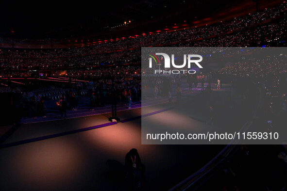 A general view inside the Stade de France during the closing ceremony on day eleven of the Paris 2024 Summer Paralympic Games at Stade de Fr...