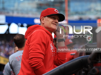 Cincinnati Reds Manager David Bell #25 during the baseball game against the New York Mets at Citi Field in Corona, New York, on September 8,...