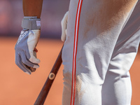 Will Benson #30 of the Cincinnati Reds prepares his bat while on deck during the fifth inning of the baseball game against the New York Mets...