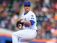 New York Mets relief pitcher Phil Maton #88 throws during the ninth inning of the baseball game against the Cincinnati Reds at Citi Field in...