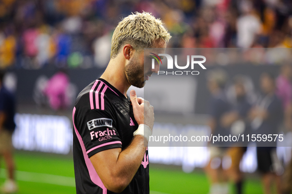 Inter Miami forward Leonardo Campana (8) during a Leagues Cup match between Inter Miami and Tigres at NRG Stadium in Houston, Texas, on Augu...