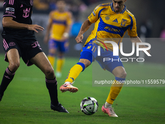 Inter Miami faces off with Tigres during the Leagues Cup at NRG Stadium in Houston, Texas, on August 3, 2024. Tigres claims the victory 2-1,...