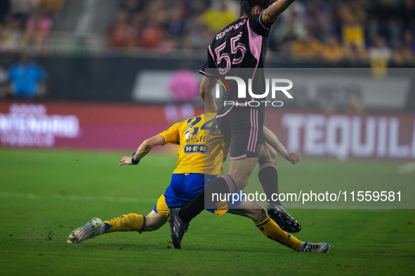 Inter Miami faces off with Tigres during the Leagues Cup at NRG Stadium in Houston, Texas, on August 3, 2024. Tigres claims the victory 2-1,...