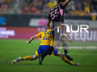 Inter Miami faces off with Tigres during the Leagues Cup at NRG Stadium in Houston, Texas, on August 3, 2024. Tigres claims the victory 2-1,...