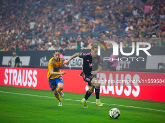 Inter Miami faces off with Tigres during the Leagues Cup at NRG Stadium in Houston, Texas, on August 3, 2024. Tigres claims the victory 2-1,...