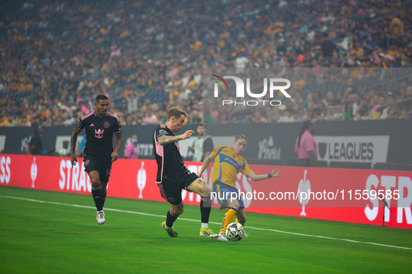 Inter Miami faces off with Tigres during the Leagues Cup at NRG Stadium in Houston, Texas, on August 3, 2024. Tigres claims the victory 2-1,...