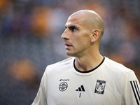 Tigres goalkeeper Nahuel Guzman participates in the Leagues Cup at NRG Stadium in Houston, Texas. Tigres claims a 2-1 victory, leading to Mi...