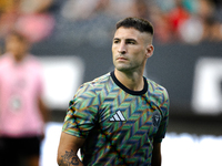 Inter Miami defender Franco Negri (33) during the Leagues Cup at NRG Stadium in Houston, Texas, on [specific date]. Tigres claims the victor...