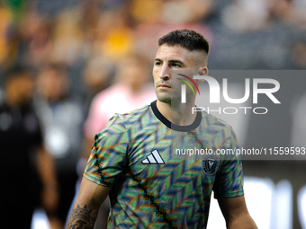 Inter Miami defender Franco Negri (33) during the Leagues Cup at NRG Stadium in Houston, Texas, on [specific date]. Tigres claims the victor...