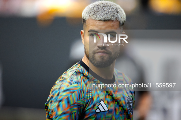 Inter Miami defender Marcelo Weigandt (57) during the Leagues Cup at NRG Stadium in Houston, Texas. Tigres claims the victory 2-1, leading t...