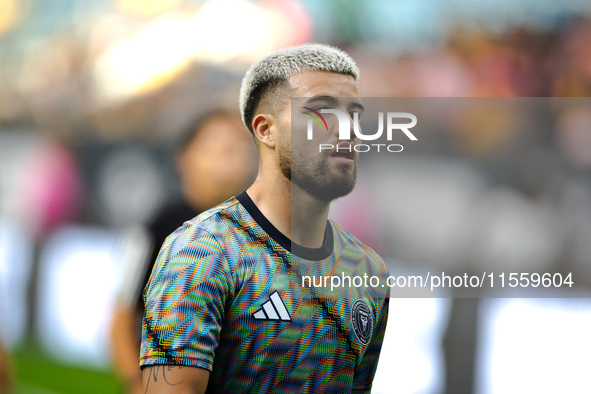 Inter Miami defender Marcelo Weigandt (57) during the Leagues Cup at NRG Stadium in Houston, Texas. Tigres claims the victory 2-1, leading t...