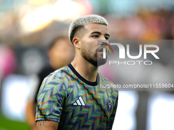 Inter Miami defender Marcelo Weigandt (57) during the Leagues Cup at NRG Stadium in Houston, Texas. Tigres claims the victory 2-1, leading t...