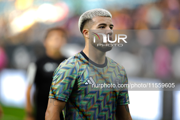 Inter Miami defender Marcelo Weigandt (57) during the Leagues Cup at NRG Stadium in Houston, Texas. Tigres claims the victory 2-1, leading t...