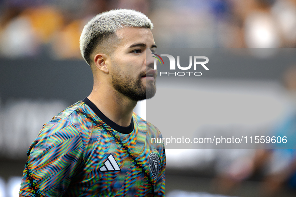 Inter Miami defender Marcelo Weigandt (57) during the Leagues Cup at NRG Stadium in Houston, Texas. Tigres claims the victory 2-1, leading t...