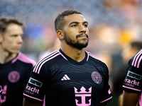 Inter Miami midfielder Yannick Bright (42) during the Leagues Cup at NRG Stadium in Houston, Texas, on [specific date]. Tigres claims the vi...