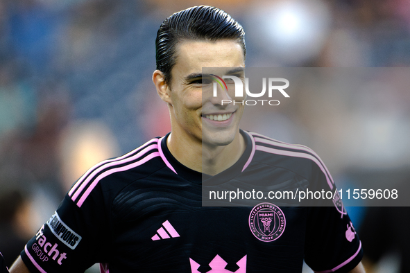 Inter Miami midfielder Federico Redondo (55) during the Leagues Cup at NRG Stadium in Houston, Texas. Tigres claims the victory 2-1, leading...