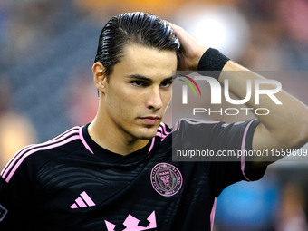 Inter Miami midfielder Federico Redondo (55) during the Leagues Cup at NRG Stadium in Houston, Texas. Tigres claims the victory 2-1, leading...