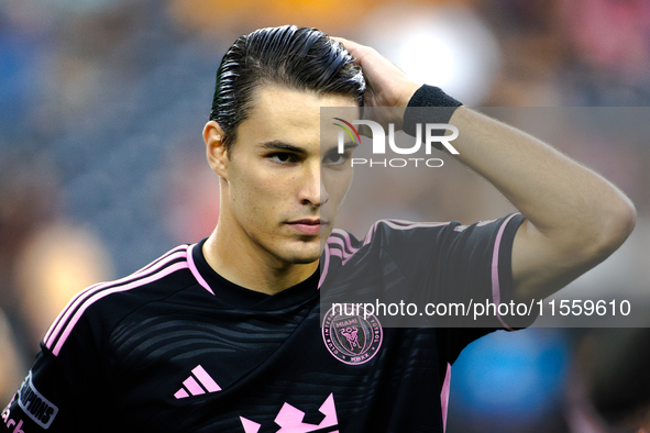 Inter Miami midfielder Federico Redondo (55) during the Leagues Cup at NRG Stadium in Houston, Texas. Tigres claims the victory 2-1, leading...