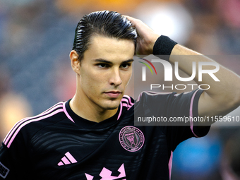 Inter Miami midfielder Federico Redondo (55) during the Leagues Cup at NRG Stadium in Houston, Texas. Tigres claims the victory 2-1, leading...