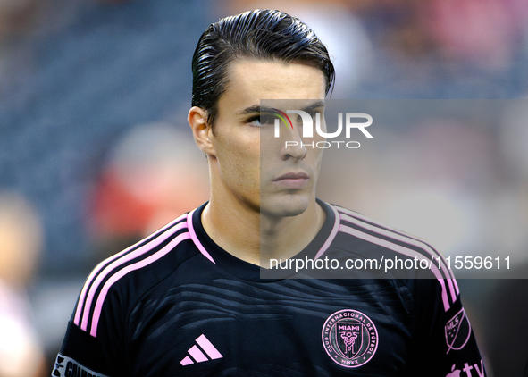 Inter Miami midfielder Federico Redondo (55) during the Leagues Cup at NRG Stadium in Houston, Texas. Tigres claims the victory 2-1, leading...