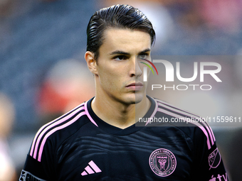 Inter Miami midfielder Federico Redondo (55) during the Leagues Cup at NRG Stadium in Houston, Texas. Tigres claims the victory 2-1, leading...