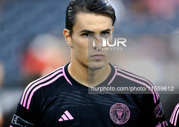 Inter Miami midfielder Federico Redondo (55) during the Leagues Cup at NRG Stadium in Houston, Texas. Tigres claims the victory 2-1, leading...