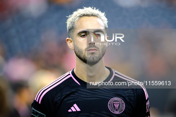 Inter Miami forward Leonardo Campana (8) during a Leagues Cup match between Inter Miami and Tigres at NRG Stadium in Houston, Texas, on Augu...