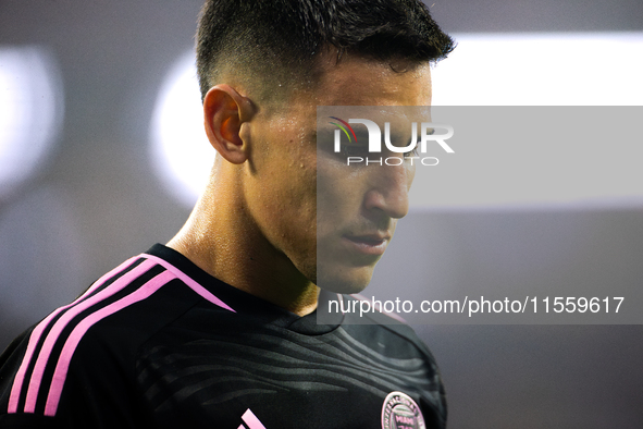 Inter Miami midfielder Matias Rojas during the Leagues Cup at NRG Stadium in Houston, Texas, on August 8, 2023. Tigres claims the victory 2-...