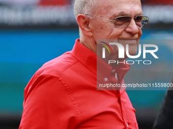 Alfredo Harp Helu, president of Diablos Rojos, before the 2024 King Series match 3 against Sultanes de Monterrey of the Mexican Baseball Lea...