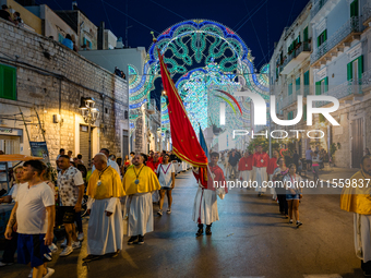 A procession takes place on Via Dante on the occasion of the patron saint's day in Molfetta, Italy, on September 8, 2024. September 8 in Mol...